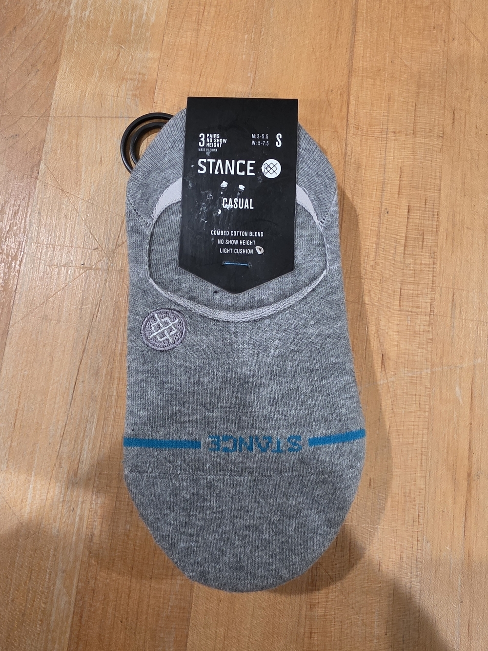 Stance Men's No-Show Casual Sock - Gray 3 Pc